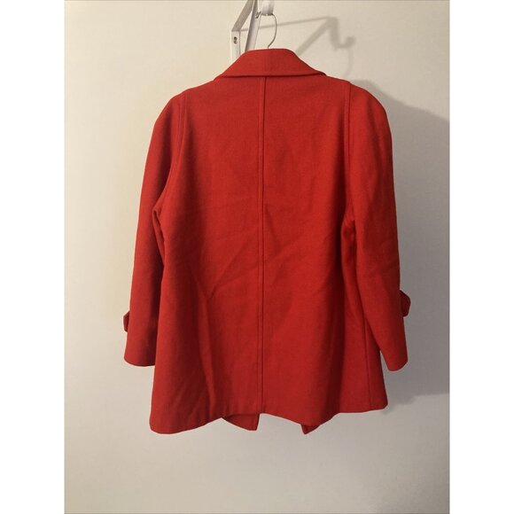 Saxton Hall 80/20 Wool Blend Pea Coat Red - Picture 8 of 8